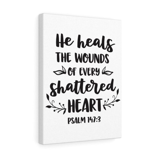 Scripture Canvas He Heals The Wounds Psalm 147:3 Christian Bible Verse Meaningful Framed Prints, Canvas Paintings - Image 6