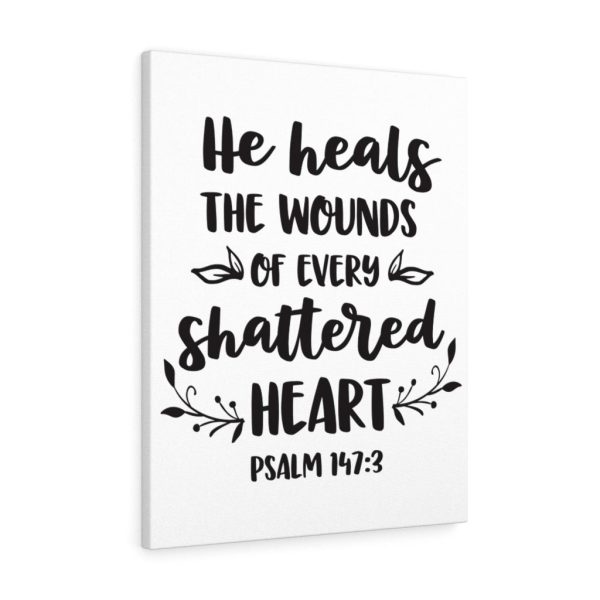 Scripture Canvas He Heals The Wounds Psalm 147:3 Christian Bible Verse Meaningful Framed Prints, Canvas Paintings - Image 2