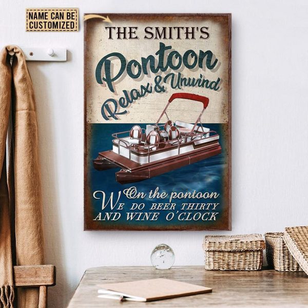 Personalized Canvas Art Painting, Canvas Gallery Hanging Poontoon On The Pontoon We Do Wall Art Framed Prints, Canvas Paintings