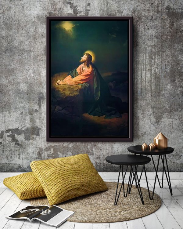 Jesus And The Starry Night Encouraging Bible Verses Christian Gift For Christmas Decor Framed Canvas Framed Prints, Canvas Paintings - Image 4