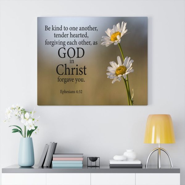 Bible Verse Canvas Be Kind to One Another Ephesians 4:32 Christian Framed Prints, Canvas Paintings - Image 8