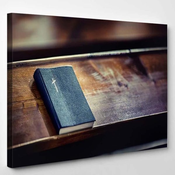 Book Holy Bible On Old Wooden Jesus Christian Premium Multi Canvas Prints, Multi Piece Panel Canvas Luxury Gallery Wall Fine Art Print