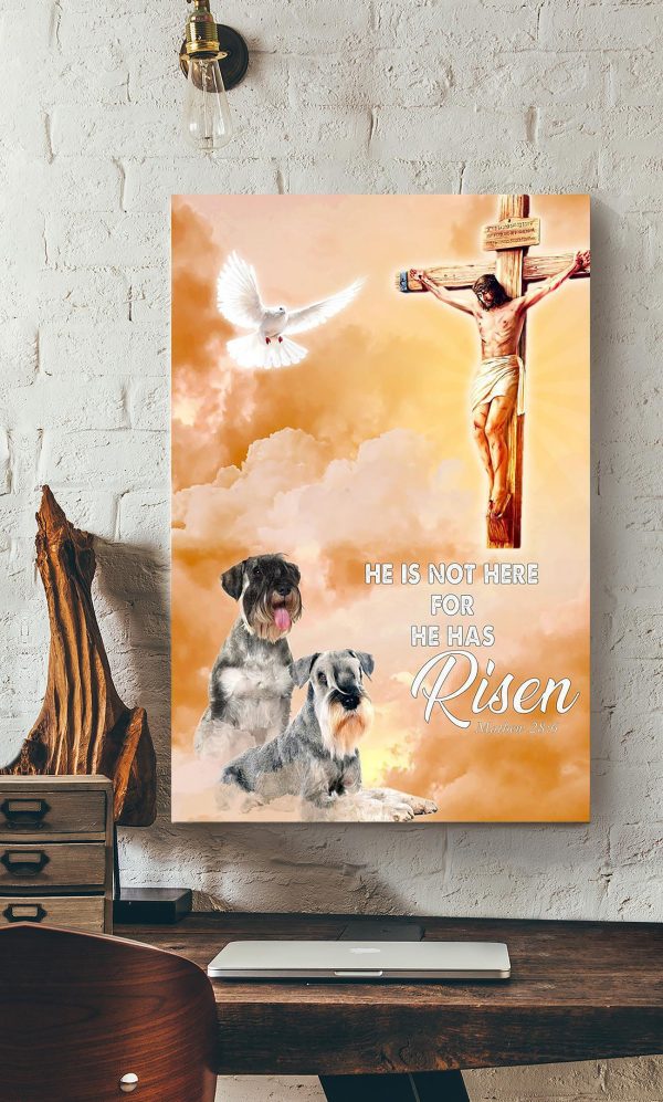 Dog And God He Is Not Here For He Has Risen God For Christian Gift Canvas Gallery Painting Wrapped Canvas Framed Prints, Canvas Paintings - Image 2