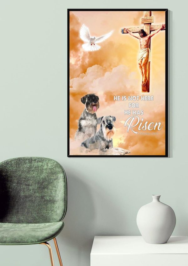 Dog And God He Is Not Here For He Has Risen God For Christian Gift Canvas Gallery Painting Wrapped Canvas Framed Prints, Canvas Paintings - Image 4