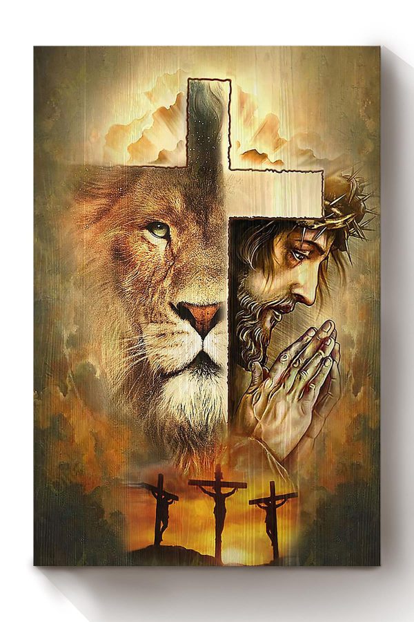 Lion Of Judah Christian Gift For Son Of God Church Decor Canvas Framed Prints, Canvas Paintings