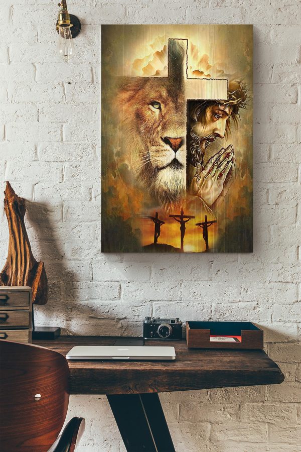 Lion Of Judah Christian Gift For Son Of God Church Decor Canvas Framed Prints, Canvas Paintings - Image 4