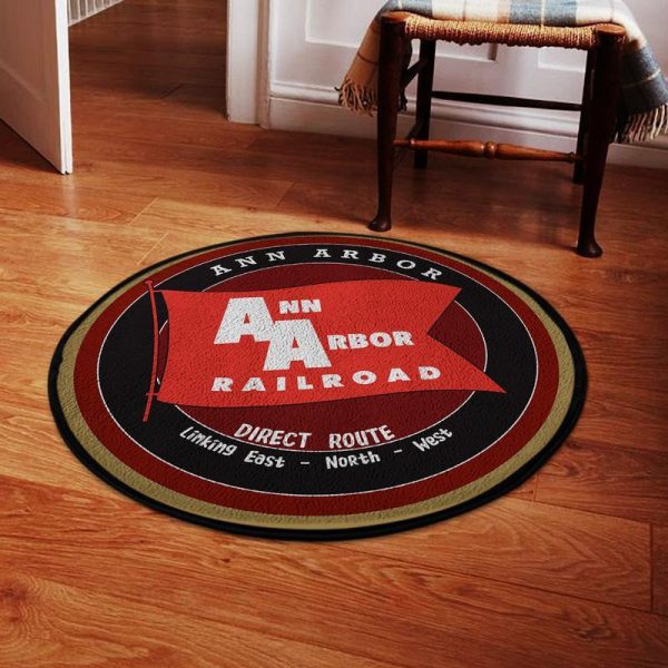 Annarbor Living Room Round Mat Circle Rug Ann Arbor Railroad