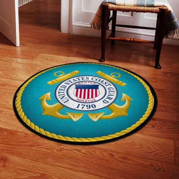 United States Coast Guard Living Room Round Mat Circle Rug