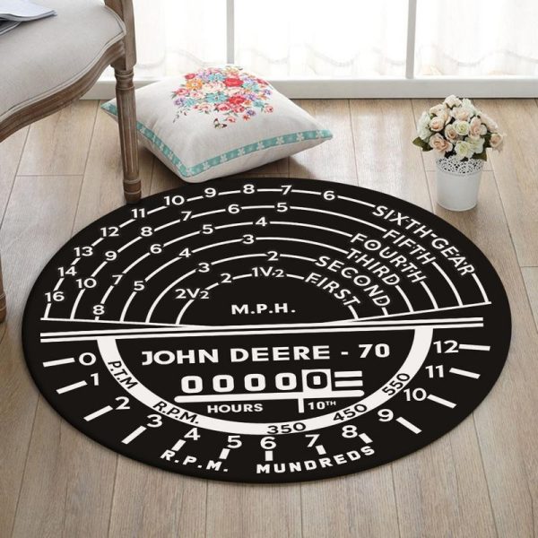 Johndeere Round Mat John Deere Farm Tractor Round Floor Mat Room Rugs Carpet Outdoor Rug Washable Rugs