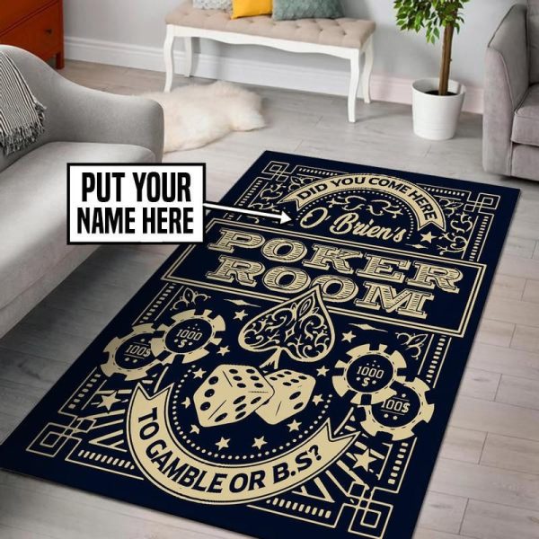 Personalized Poker Game Room Round Mat Round Floor Mat Room Rugs Carpet Outdoor Rug Washable Rugs - Image 3