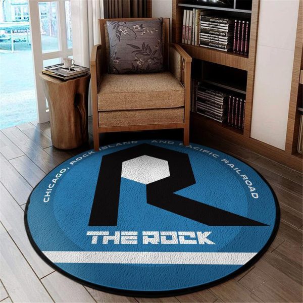 Chicago Round Mat Chicago Rock Island And Pacific Railroad Round Floor Mat Room Rugs Carpet Outdoor Rug Washable Rugs - Image 2