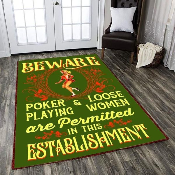 Poker Area Rug Carpet