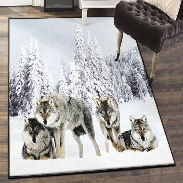 Werewolves Costume Carpets Wolf Rug Rectangle Rugs Washable Area Rug Non-Slip Carpet For Living Room Bedroom - Image 2