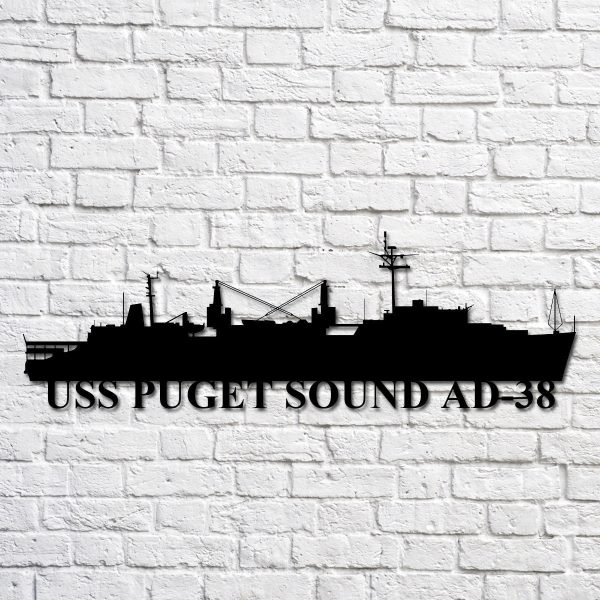 Uss Puget Sound Ad38 Navy Ship Metal Art, Gift For Navy Veteran, Navy