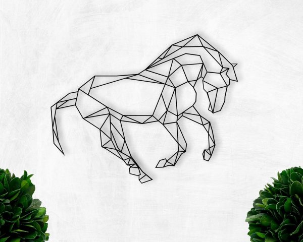 Geometric Horse Horse Art Nursery Art Kids Room Art Cowboy Nursery Dec