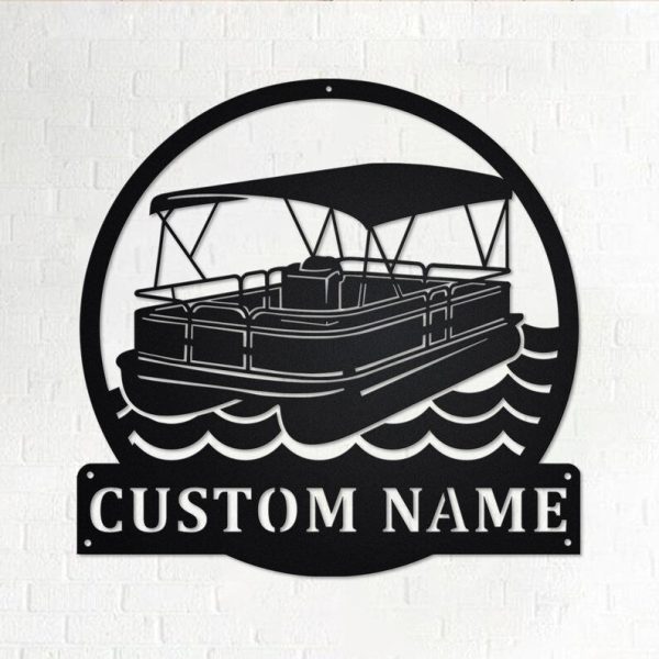 Custom Pontoon Boat Personalized Pontoon Boat Name Sign Decoration For