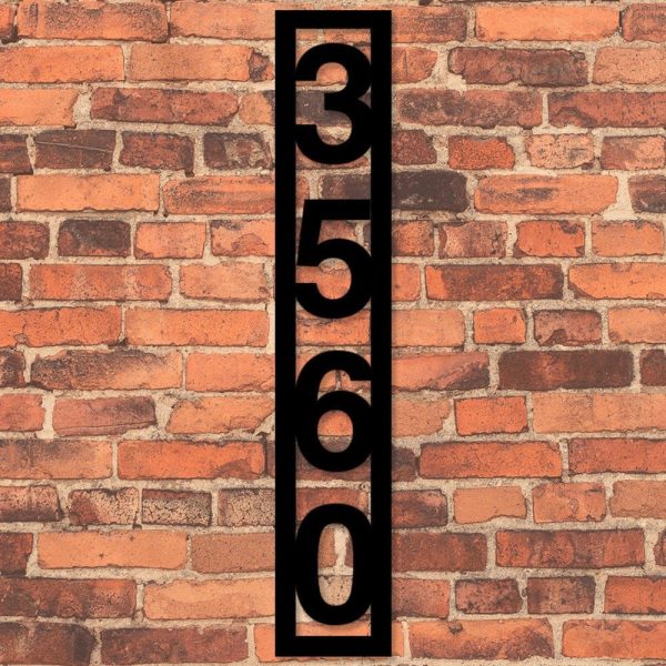 Address Sign Vertical Metal Sign Personalized Wedding Gift Housewarmin