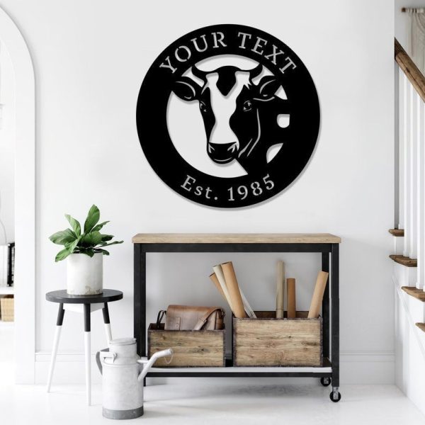 Cow Metal Sign Custom Cow Sign Farmhouse Metal Sign Outdoor Decor Cow - Image 2