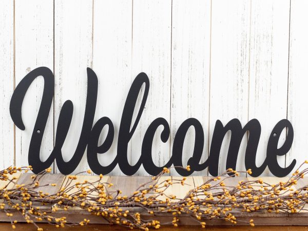 Metal Welcome Sign Farmhouse Decor Outdoor Welcome Sign For Front Porc