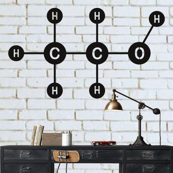 Metal Wall Decor Ethanol Molecule Science Art Biology Chemistry Art Ba