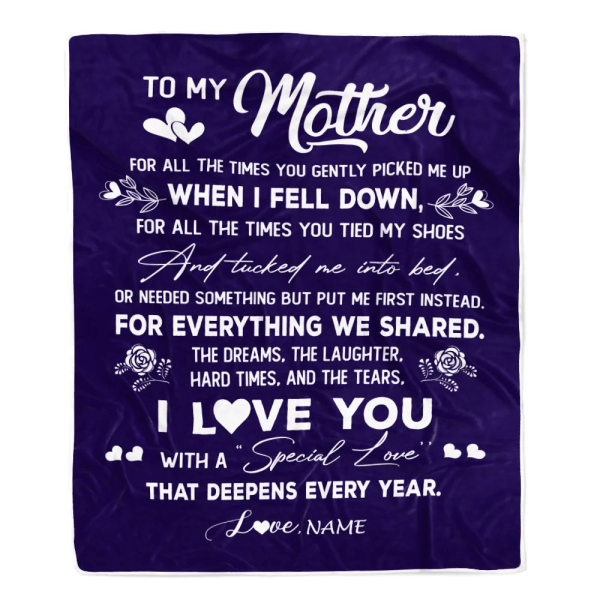 Personalized My Mom Blanket from Daughter Son I Love You With A Specia