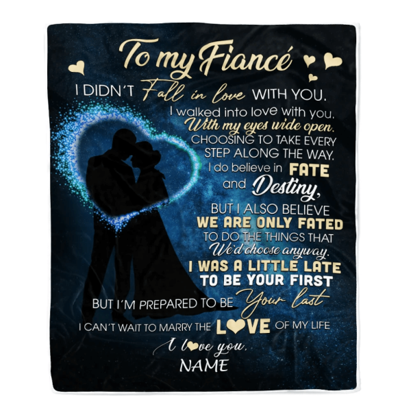 Personalized To My Fiance Blankets Fall In Love With You Future Husban