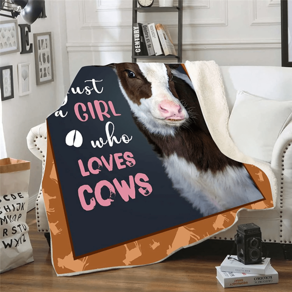 Cow Blanket Black Cow Blankets Print Breathable Washable Throw Blanket