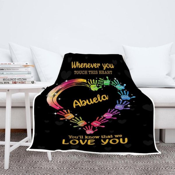 Customized Blanket for Nana, Grandma We Love You Grandparent Blanket w - Image 3