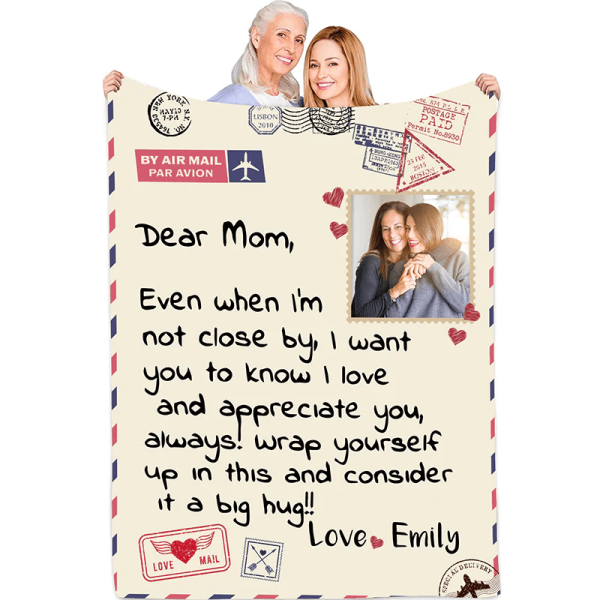 Personalized Mom Blanket Photo, Letter to Mom, Gifts from Daughter, So - Image 4