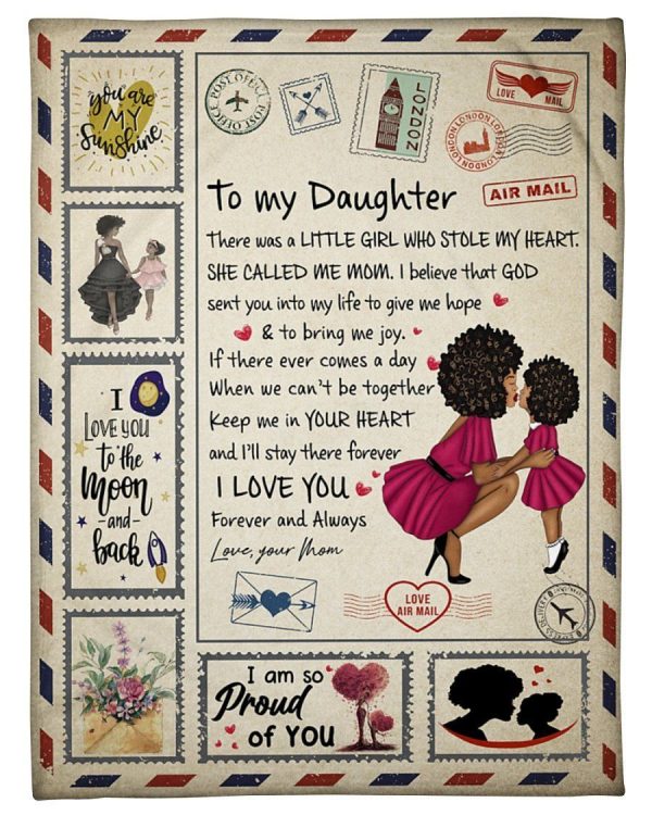 Letter Mom To Daughter I'm So Proud Of You Fleece Blanket Fleece Blank