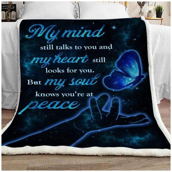 Butterfly Blanket My Mind Still Talks To You Gift For People