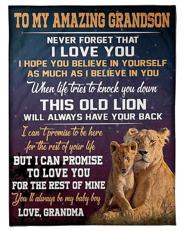 To My Amazing Grandson This Old Lion Will Always Have Your Back Gifts