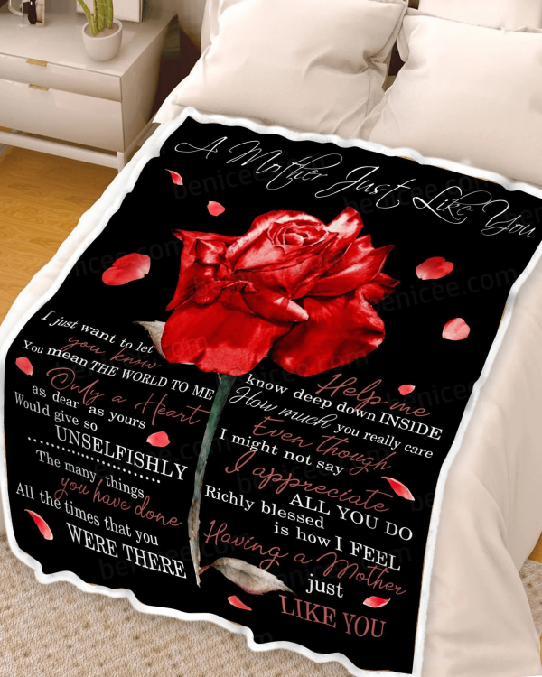 Rose Blanket Gift For Mom You Mean The World To Me - Image 2