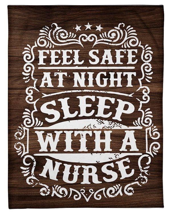 Feel Safe At Night Sleep With A Nurse Fleece Blanket - Image 2