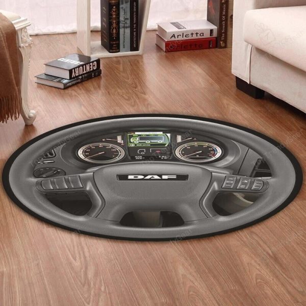 Daf Living Room Round Mat Circle Rug Daf Truck - Image 3