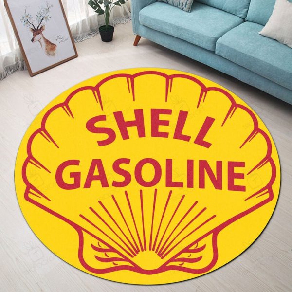 Hot Rod Gasoline Vintage Round Mat Round Floor Mat Room Rugs Carpet Outdoor Rug Washable Rugs