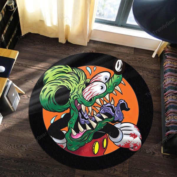 Hot Rod Mouse Round Mat Round Floor Mat Room Rugs Carpet Outdoor Rug Washable Rugs - Image 3