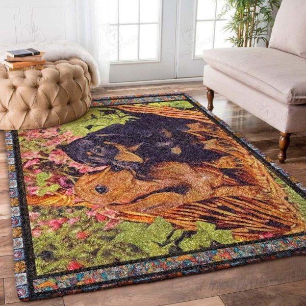 Dachshund Area Rugs For Living Room Rectangle Rug Bedroom Rugs Carpet Flooring Gift RS137820|Rosabella Print