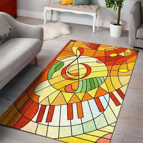 Music Rectangle Area Rugs Carpet For Living Room, Bedroom, Kitchen Rugs, Non-Slip Carpet Rp122684 Print