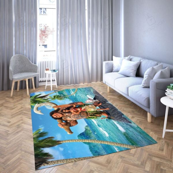 Princess Moana Of Disney Favorite Cartoon Movie 1 Rectangle Area Rugs Carpet For Living Room, Bedroom, Kitchen Rugs, Non-Slip Carpet Rp124249 Print