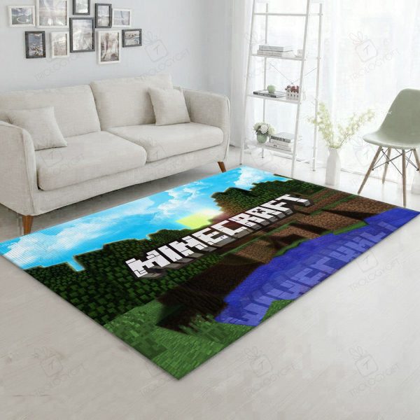 Minecraft Area Us Gift Decor Rectangle Area Rugs Carpet For Living Room, Bedroom, Kitchen Rugs, Non-Slip Carpet Rp122376 Print